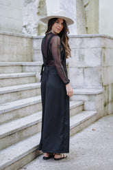 Overall Roma largo con bolsillos - Negro
