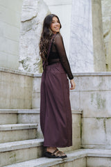 Overall Roma largo con bolsillos - Berenjena