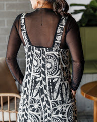 Enterizo BOTA Campana - Lino Print Negro