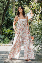 Enterizo BOTA Campana - Lino Print Salmón