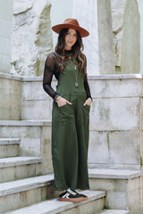 Overall Roma largo con bolsillos - Verde Militar