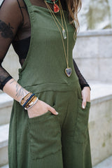 Overall Roma largo con bolsillos - Verde Militar