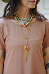 Vestido Alma multipropósito cuello en V o redondo - Avellana