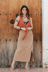 Blusa Chaleco Perla - Terracota