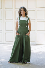 Overall Roma largo con bolsillos - Verde Militar