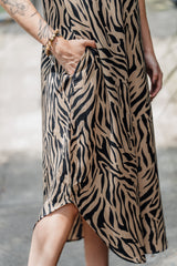 Vestido Alma multi cuello en V o redondo - Zebra Negra