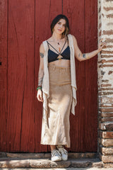 Blusa Chaleco Perla - Color Nude