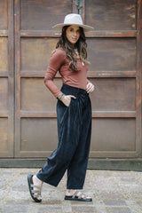 Pantalón Baggy Corduroy - Negro