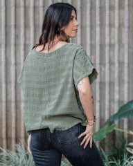 Blusa Amalia con mangas cuello redondo - Verde Brisado