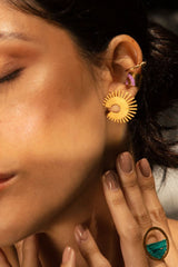 Aretes Redondos - Marweno El dios del rayo