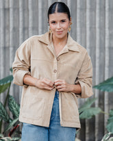 Chaqueta clara corduroy Oversize - Mantequilla