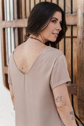 Vestido Alma multi cuello en V o redondo - Color Caqui