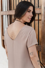 Vestido Alma multi cuello en V o redondo - Color Caqui