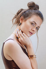 Aretes de Turmalina Negra en Bruto