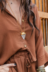 Collar Diamante Cuarzo Cristal