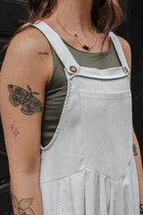 Overall Étnica corduroy sin mangas - Ceniza