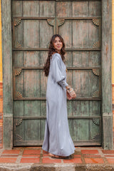 Vestido Mulatta manga larga y bolsillos - Gris