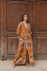 Vestido Mulatta manga larga y bolsillos - Inka