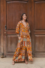 Vestido Mulatta manga larga y bolsillos - Inka