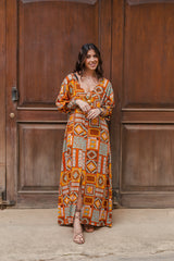 Vestido Mulatta manga larga y bolsillos - Inka