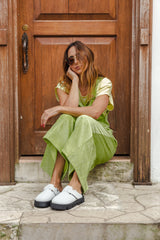 Overall Étnica corduroy sin mangas con bolsillos - Verde Manzana