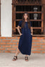 Vestido Alma multi cuello en v o redondo - Azul Oscuro