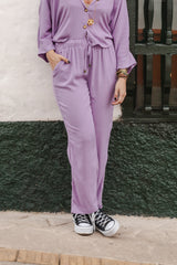 Pantalón Margaret con bolsillos - Lila