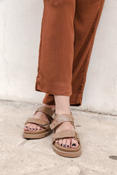 Pantalón Margaret con bolsillos - Marrón