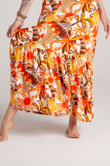 Vestido inspiración cuello recto con tiras y bolero - Flor Jamaica