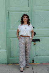 Pantalón Anastacia con bolsillos y cintura enresortada - Miró