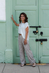 Pantalón Anastacia con bolsillos y cintura enresortada - Miró