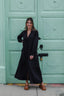 Vestido paloma manga larga con botones y cinturón - Color Negro