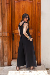 Enterizo Bahía RIB sin mangas bota amplia - Negro