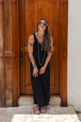 Enterizo Bahía RIB sin mangas bota amplia - Negro