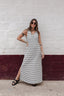 Vestido Largo sin mangas Ribs- Rayas Negras