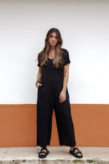 Enterizo Alma con mangas - Negro