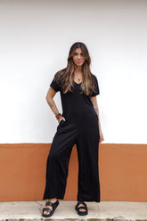 Enterizo Alma con mangas - Negro