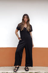 Enterizo Alma con mangas - Negro