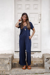 Enterizo Alma con Mangas - Azul Oscuro