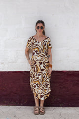 Vestido Alma multi cuello en V o redondo - Salvaje