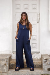 Enterizo Étnica manga sisa - Azul oscuro