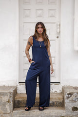 Enterizo Étnica manga sisa - Azul oscuro