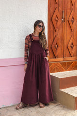 Overall Étnica corduroy sin mangas - Uva