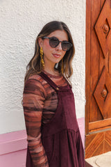 Overall Étnica corduroy sin mangas - Uva