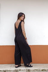 Enterizo Étnica Manga Sisa - Negro