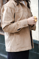 Chaqueta clara corduroy Oversize - Mantequilla