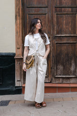 Set chaleco y pantalón Malibú - Color Crudo