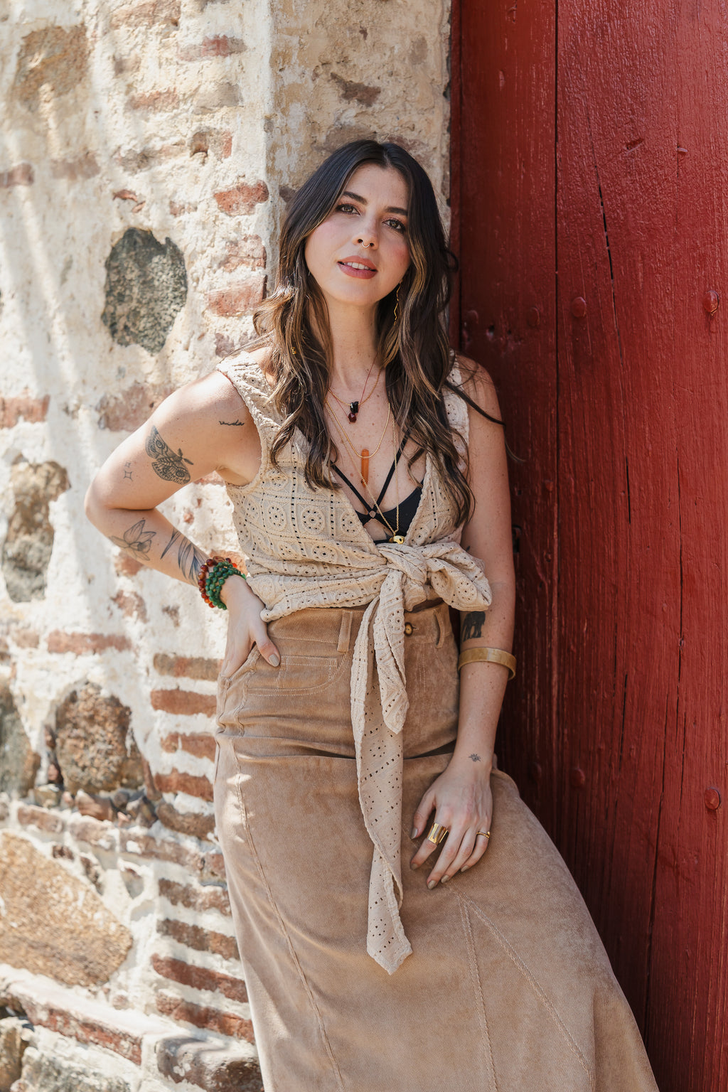 Blusa Chaleco Perla - Color Nude