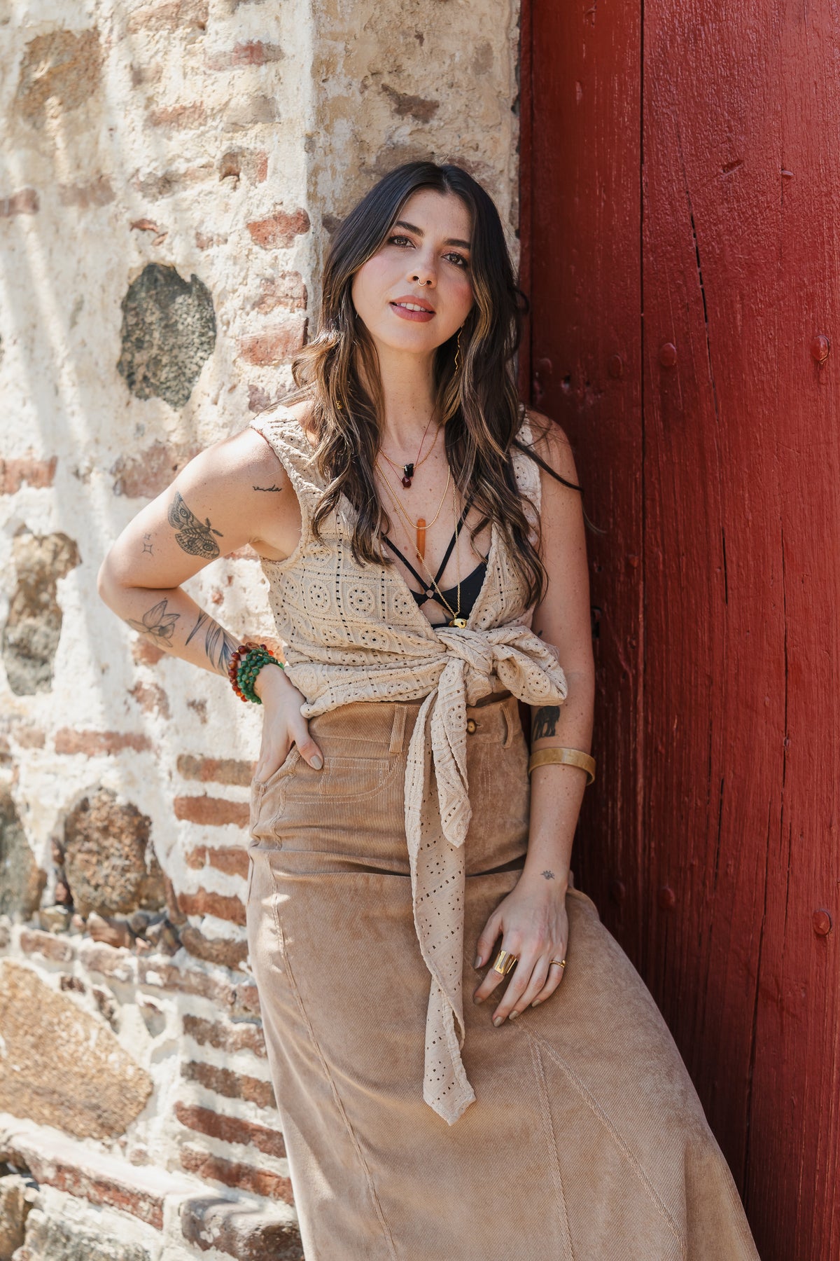 Blusa Chaleco Perla - Color Nude