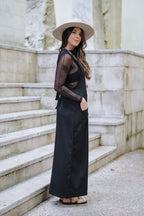 Overall Roma largo con bolsillos - Negro